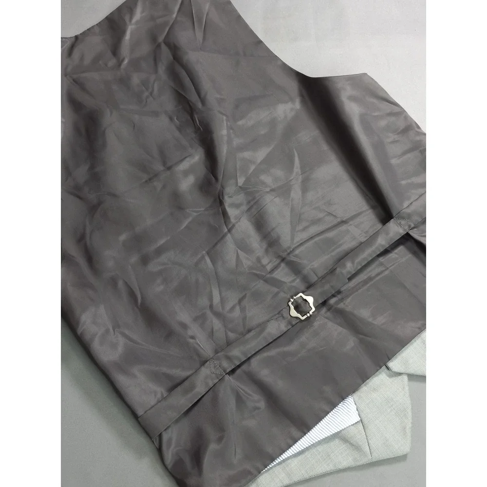 Tommy Hilfiger Mens Grey 100% Worsted Wool Suit Vest Size S‎ 5-Button Formal